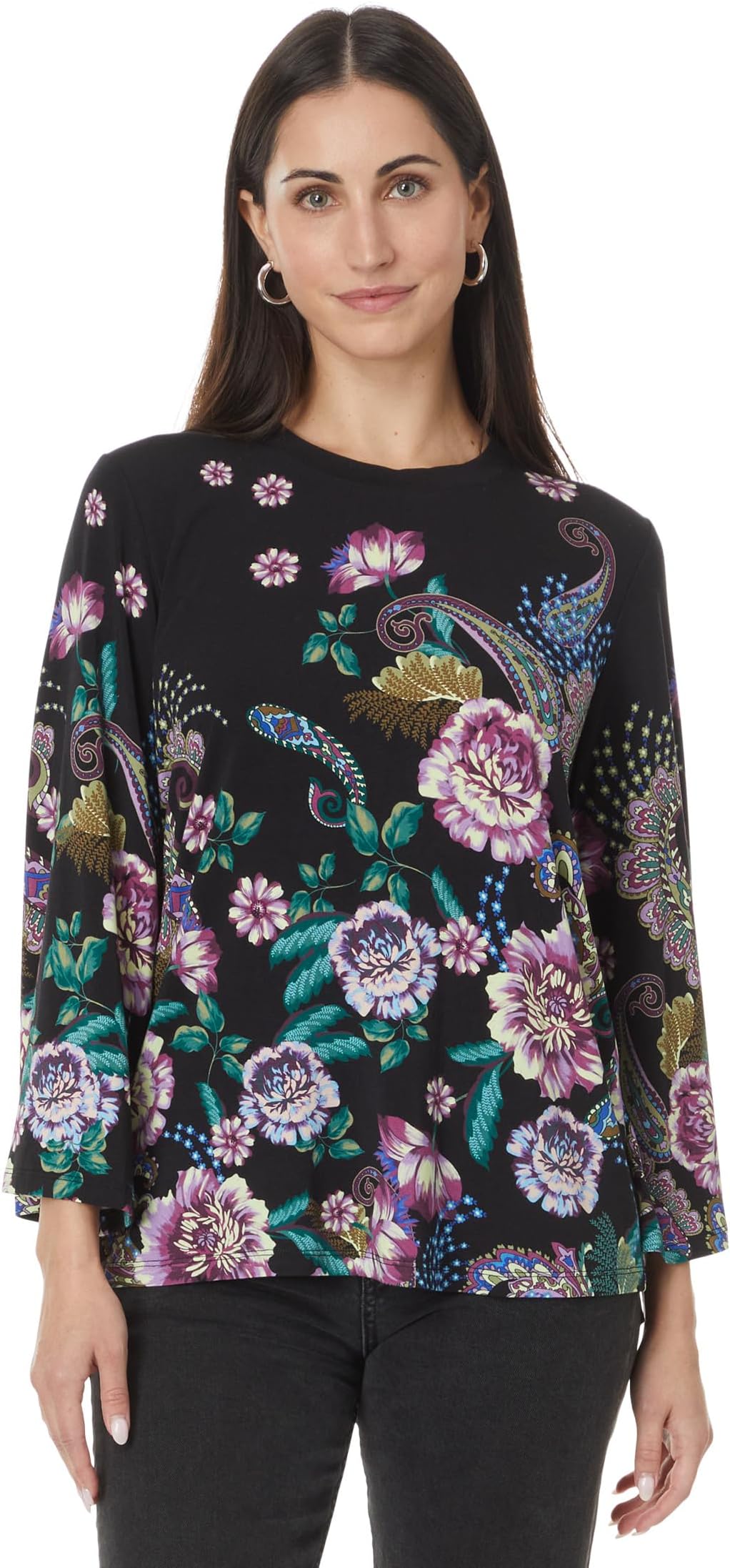 

Футболка Johnny Was The Janie Favorite Kimono Sleeve Tee, цвет Camino Serra