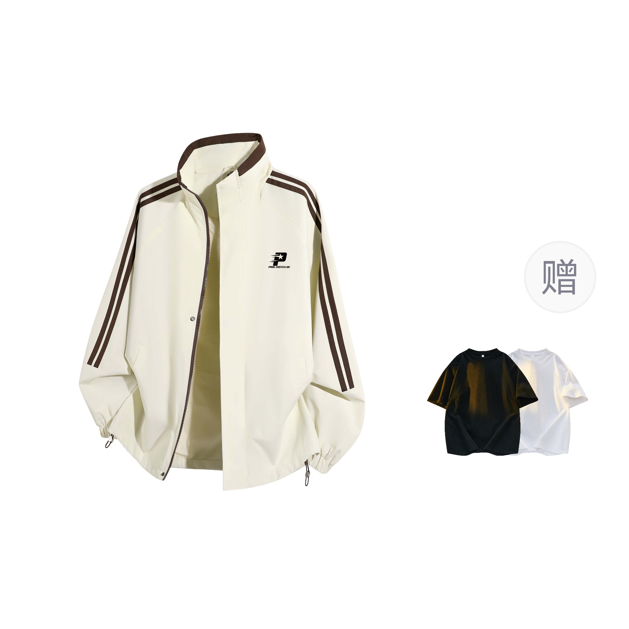 

PAUL COSTELLOE Куртка Unisex, Khaki[Comes with 100% cotton Short-Sleeved T-Shirt]