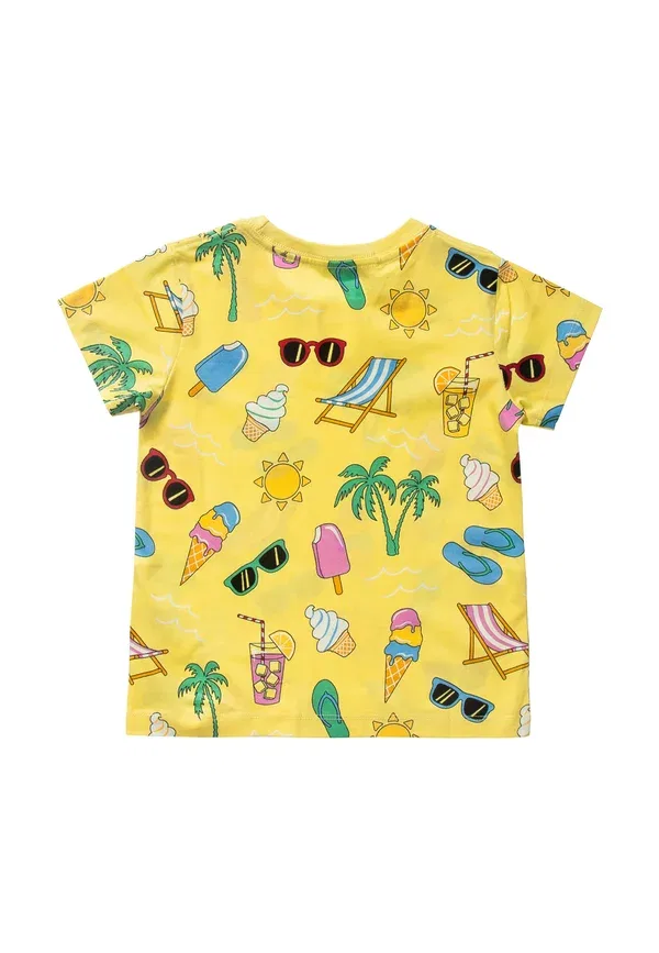 Футболка Villervalla 0143mra print t-shirt, летний день светло-банановый — фото 2
