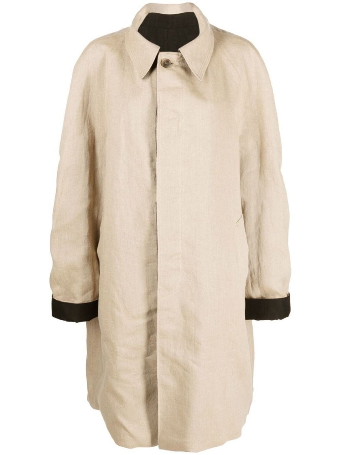 

Maison Margiela двустороннее льняное пальто, черный