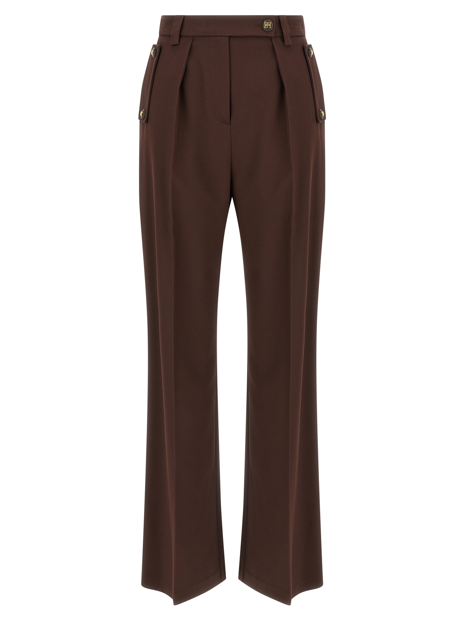 

Брюки-палаццо Elisabetta Franchi, коричневый