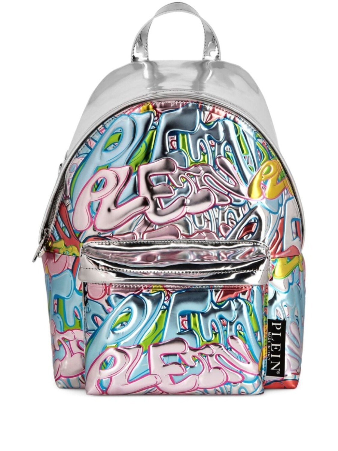 

Philipp Plein рюкзак Bombing Graffiti с эффектом металлик, серебристый