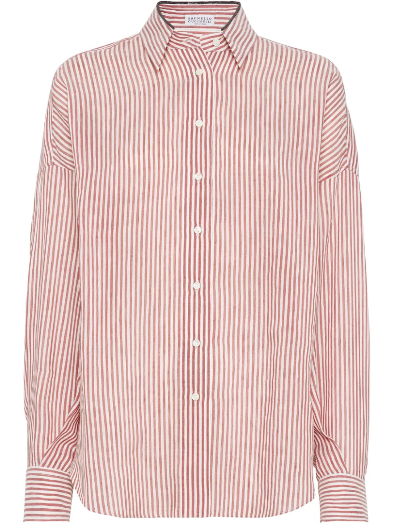 

Brunello Cucinelli рубашка из органзы, красный