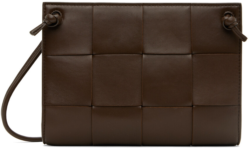 

Коричневая мини-сумка-кассета Bottega Veneta, цвет Light brown/Gold