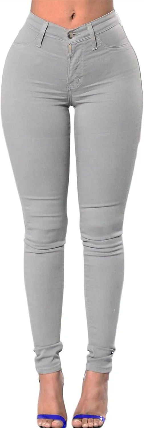 

Andongnywell джинсы High-Rise Skinny для женщин, Slim Fit, стрейч