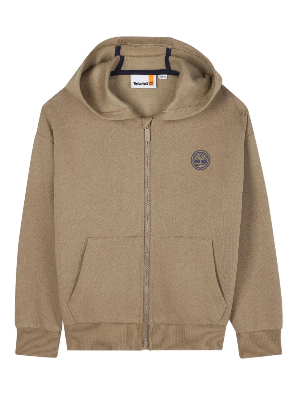 Худи на молнии с логотипом Timberland Kids, нейтральный