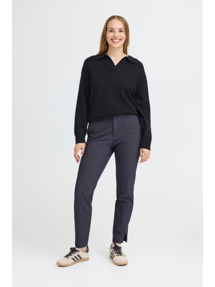 

Pulz Повседневные брюки PZBINDY цвета темно-сапфировой меланж