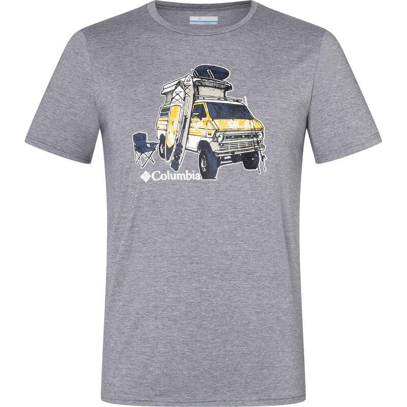 

Рубашка мужская Sun Trek с коротким рукавом и принтом Columbia, серый