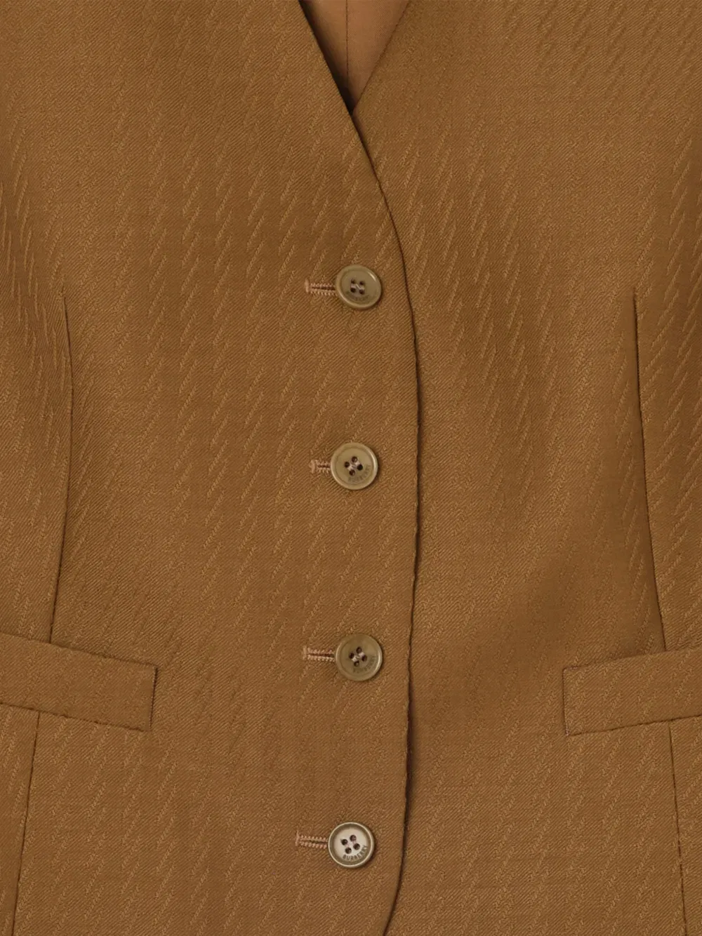 Жилет Burberry из шерсти и мохера, ореховый — фото 2