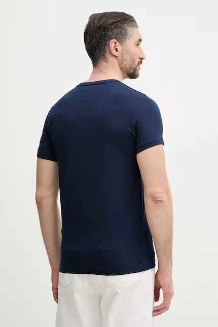 Футболка базовая из эластичного хлопка Tommy Hilfiger, синий — фото 3