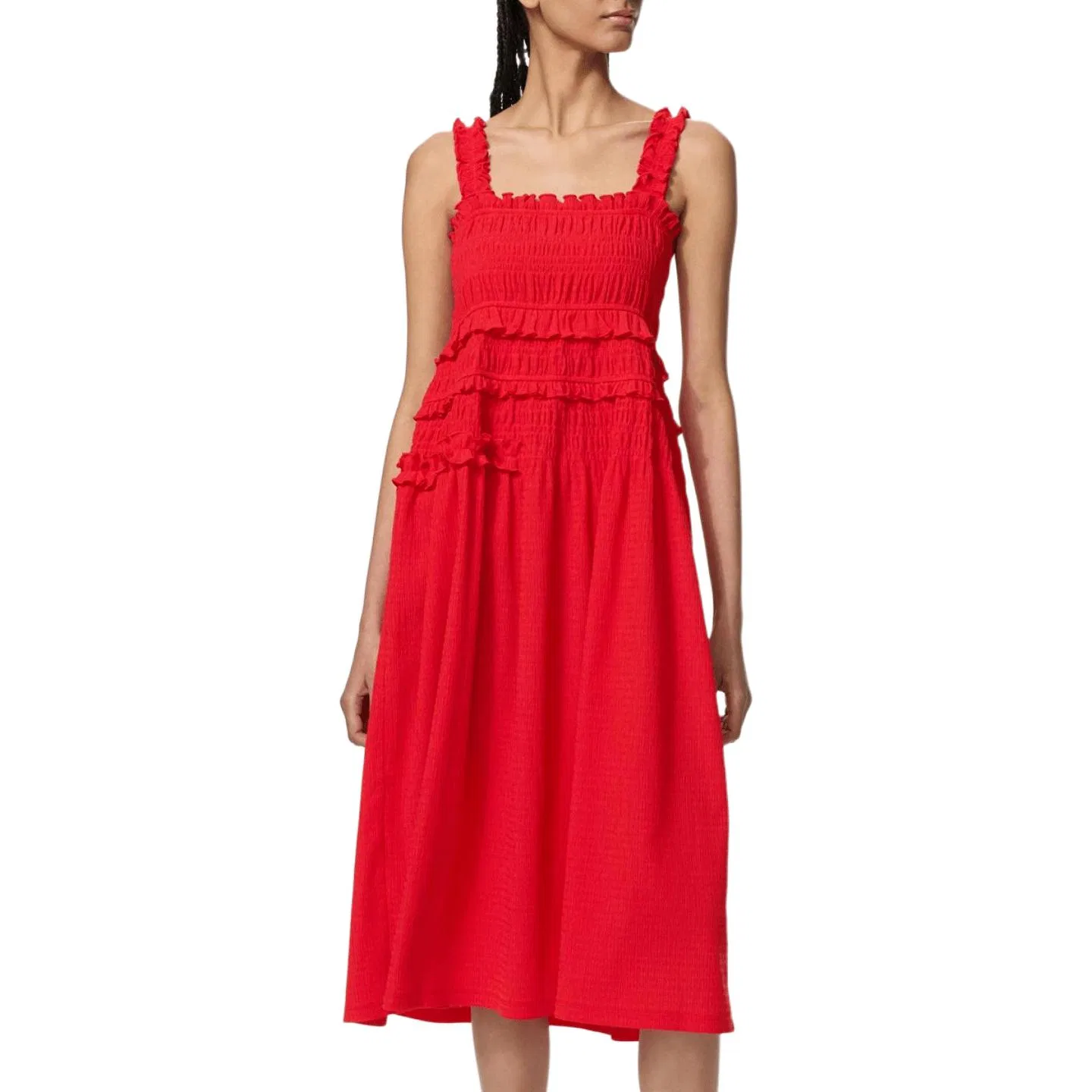 Платье без рукавов UNIQLO x Cecilie Bahnsen SS26 Coral Red