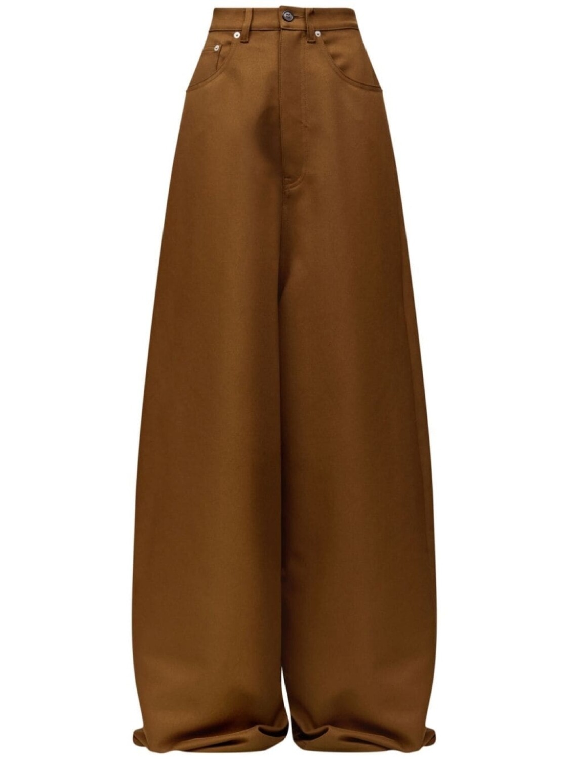 

MM6 Maison Margiela широкие джинсы с декоративной строчкой, коричневый