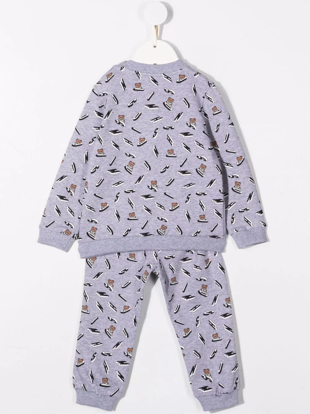 Спортивный костюм с логотипом Moschino Kids, серый — фото 2