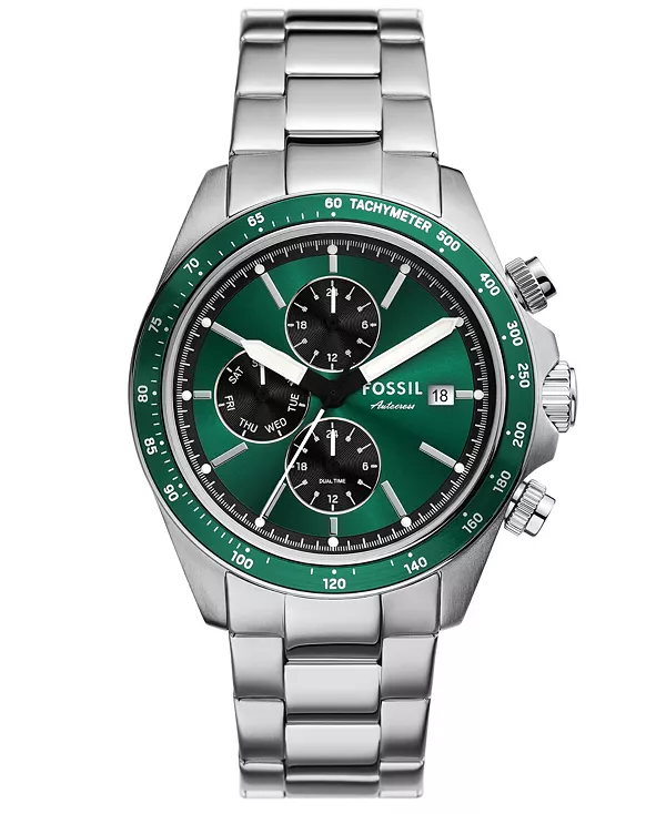 

Мужские многофункциональные часы для автокросса из нержавеющей стали, 42 мм Fossil, silver-tone