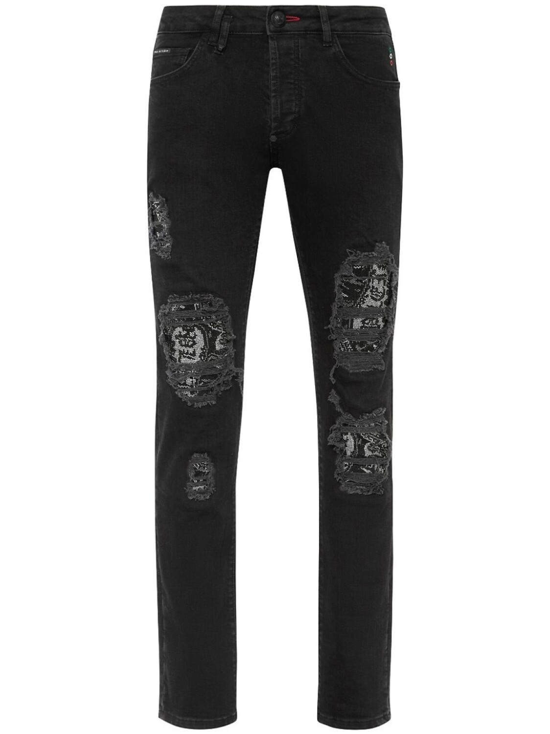 

Джинсы скинни со стразами Philipp Plein, черный