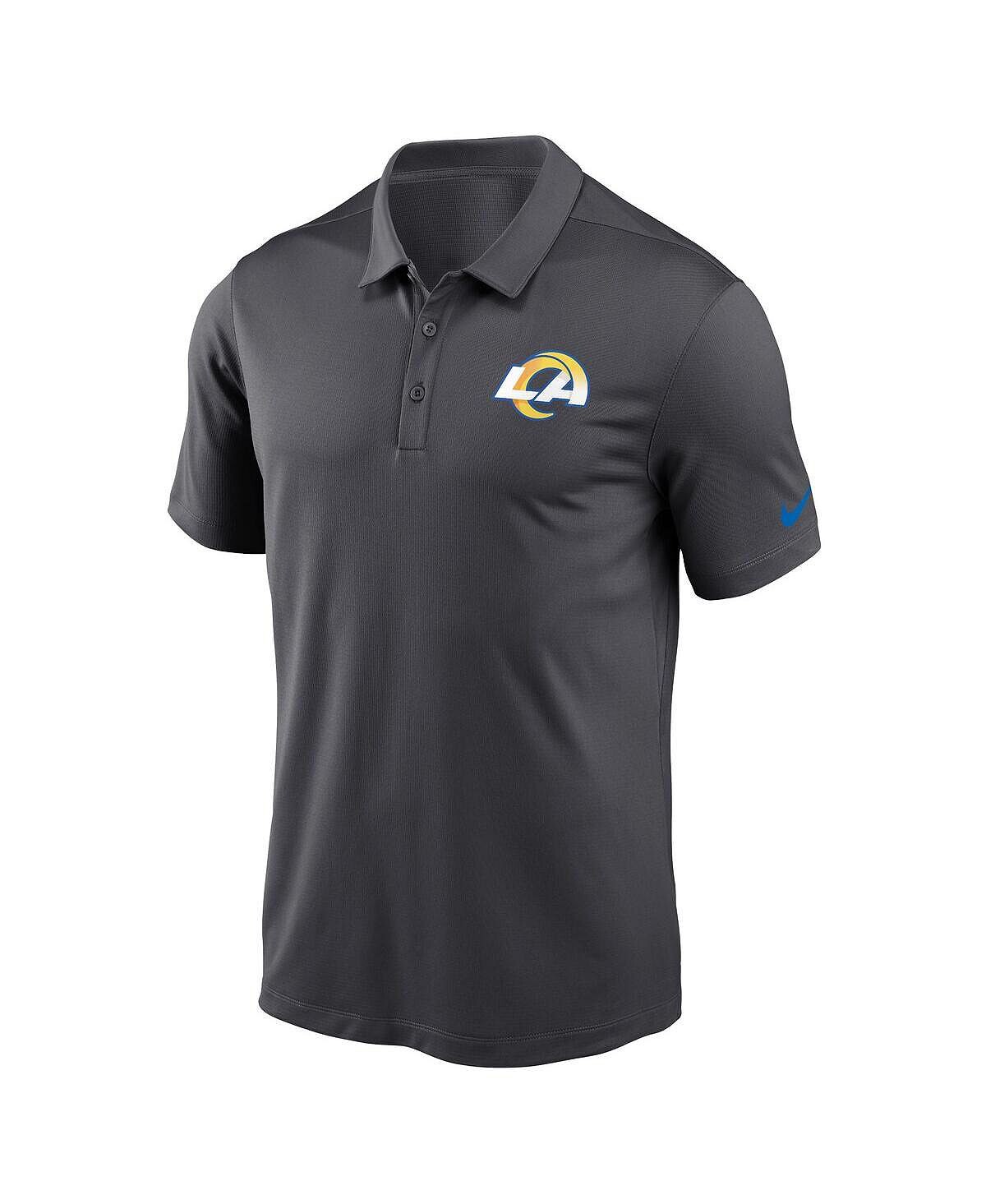 Мужская рубашка-поло с логотипом команды Los Angeles Rams Franchise Team антрацитового цвета Nike — фото 3