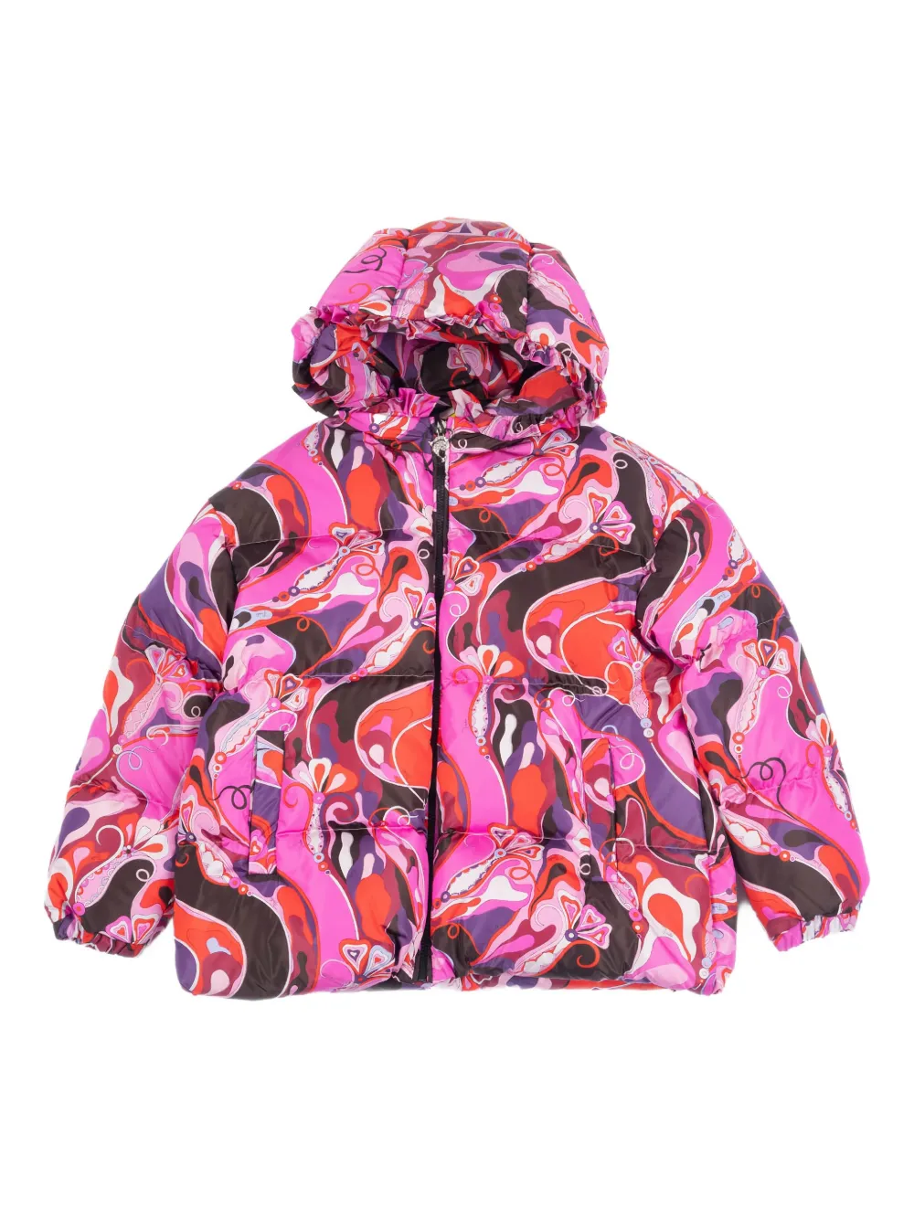 

Стеганая куртка с капюшоном PUCCI Junior, розовый