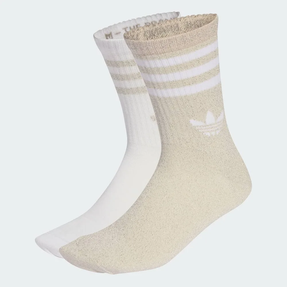 Носки Three Stripes Glitter Crew Socks (комплект из 2 пар) Adidas, beige