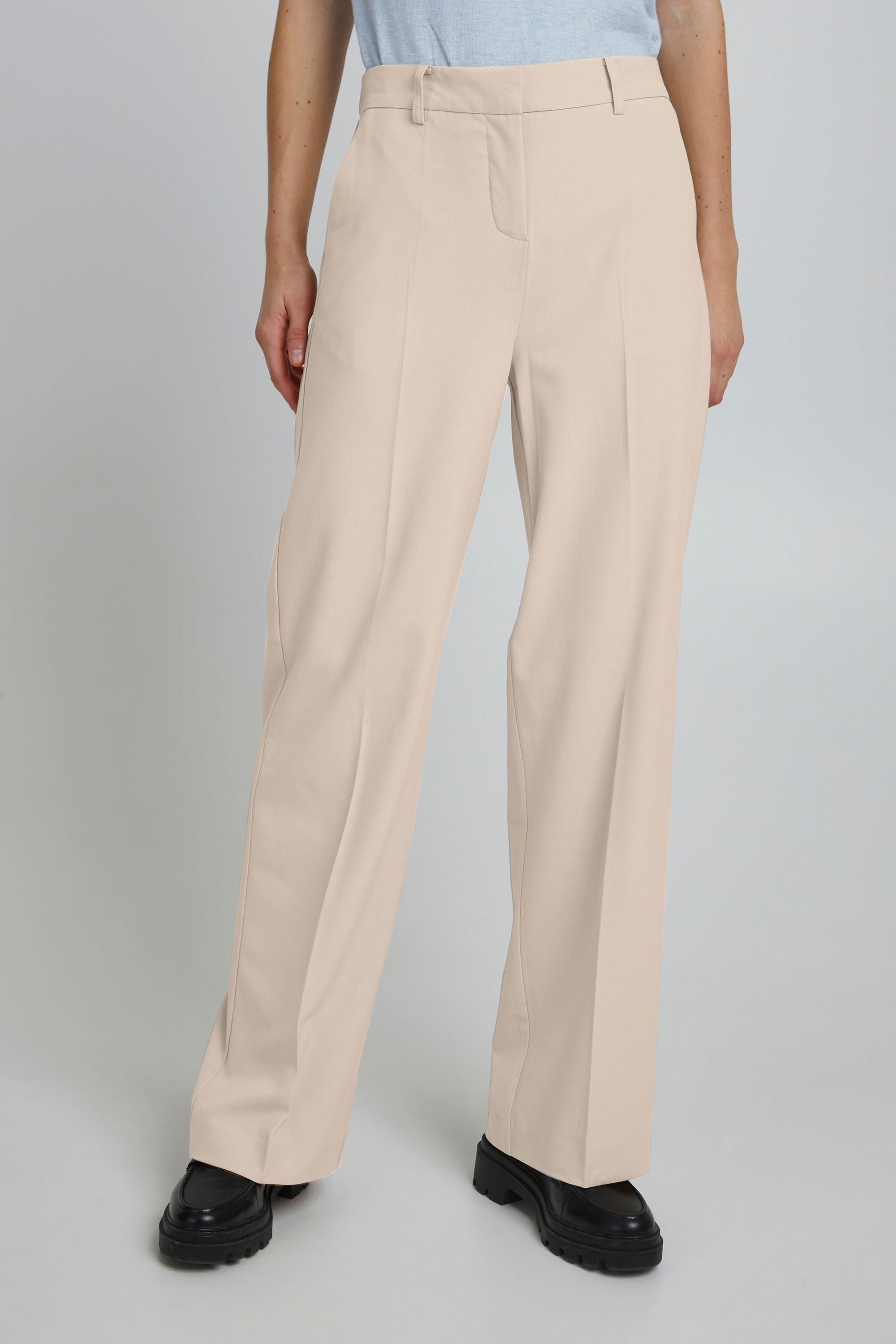 

Брюки b.young Bundfaltenhose BYDANTA WIDE LEG PANTS 2 20806640, серый