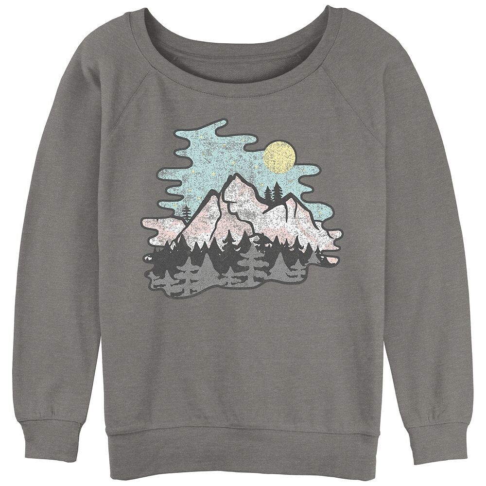 

Объемный свитшот с рисунком Mountains At Twilight для юниоров в винтажном стиле Licensed Character, цвет Gray Heather