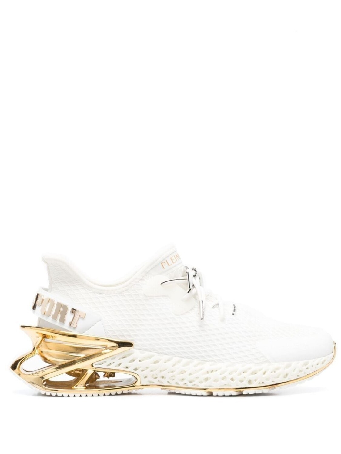 

Кроссовки Plein Sport Thunder Force Lace-up, белый/золотой