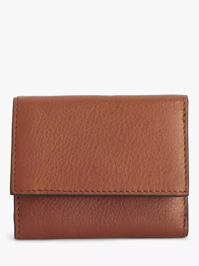 

Портмоне John Lewis Leather Medium Tri-Fold, цвет ginger/glaze