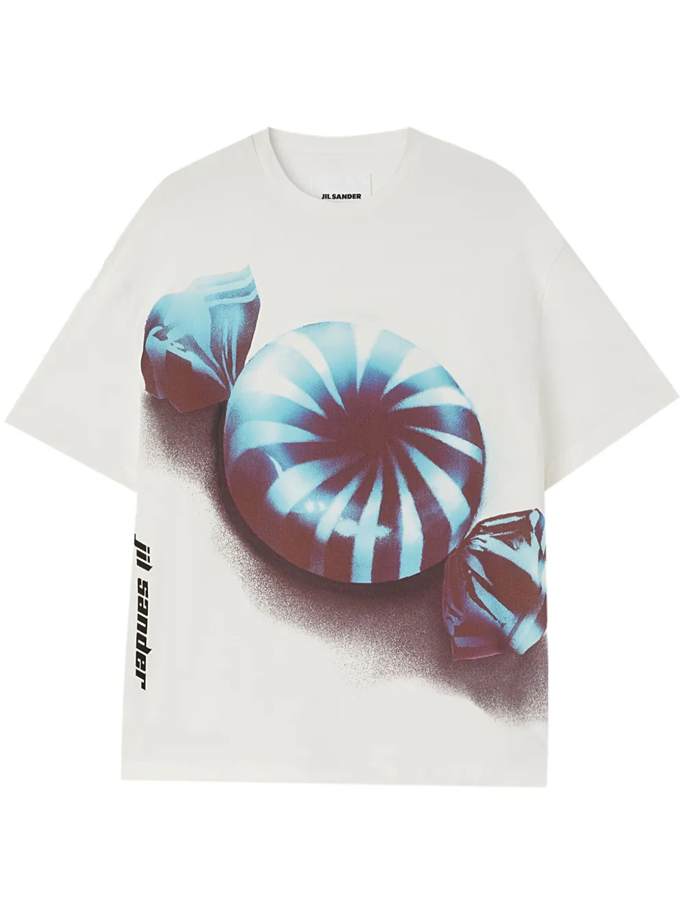 

Футболка с графичным принтом JIL SANDER, белый