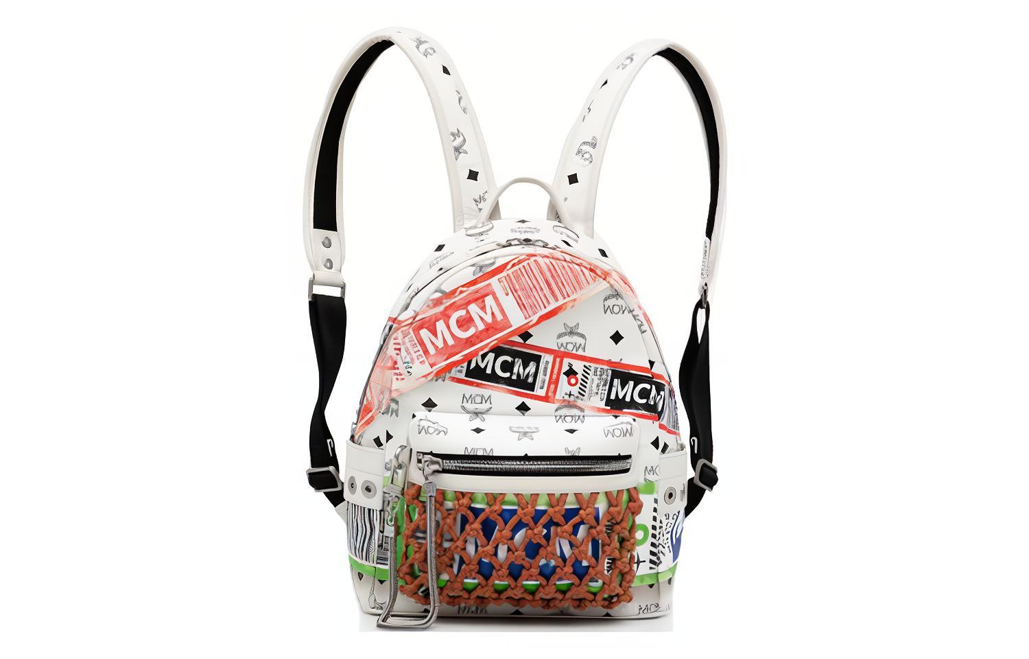 

MCM Холщовый рюкзак унисекс серебристый