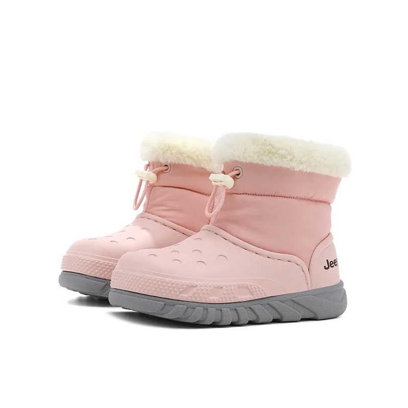 Детские высокие термостойкие противоскользящие снегоступы Jeep, Cherry Blossom Pink[Fleece-Lined] — фото 4