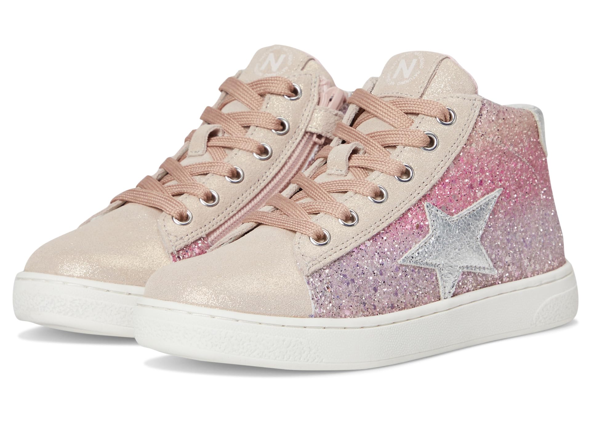 

Кроссовки Naturino Pinn High Zip, цвет Pink/Multi/Silver