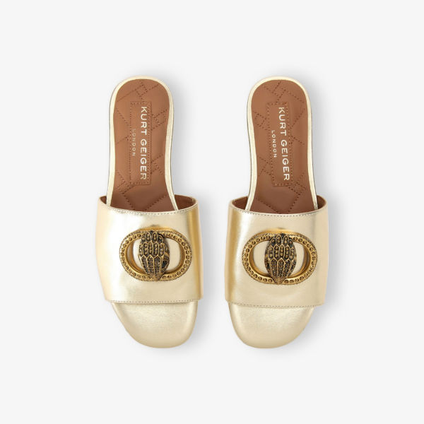 Туфли-челси Kurt Geiger London из металлизированной кожи, золотой — фото 2