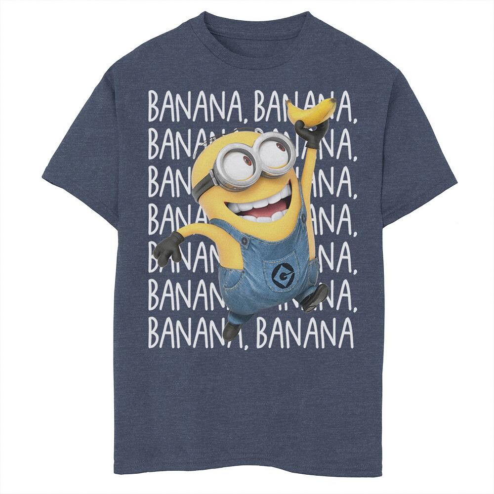 

Футболка с рисунком «Гадкий я» Minions Gone Bananas для мальчиков 8–20 лет Licensed Character, цвет Navy Heather