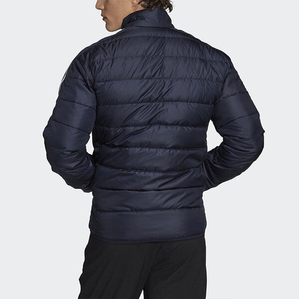 Пуховик adidas Ess Down Logo Print, Warm, Casual Down Jacket Men's Legendary Ink Blue, синий — фото 4