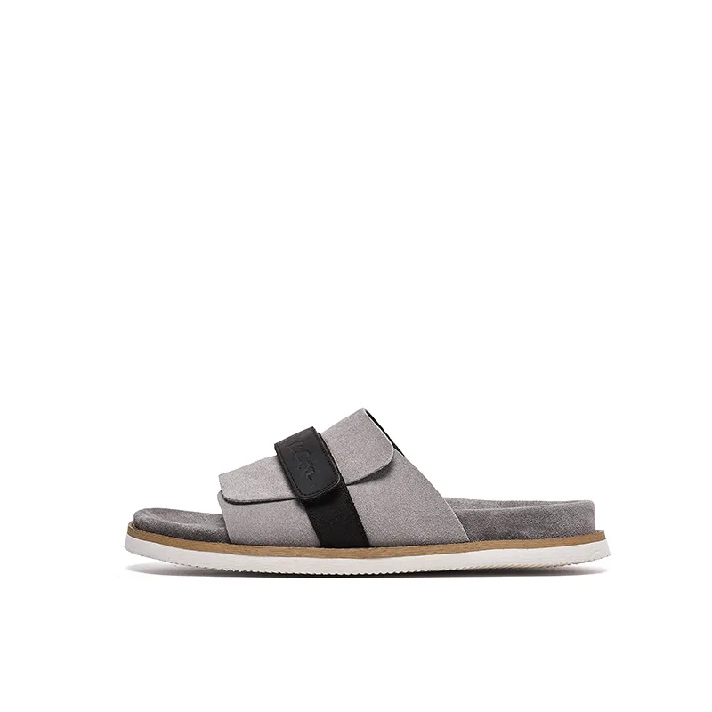 Сланцы мужские EVA Leather Patchwork с противоскользящей подошвой LEE COOPER, Coffee — фото 2