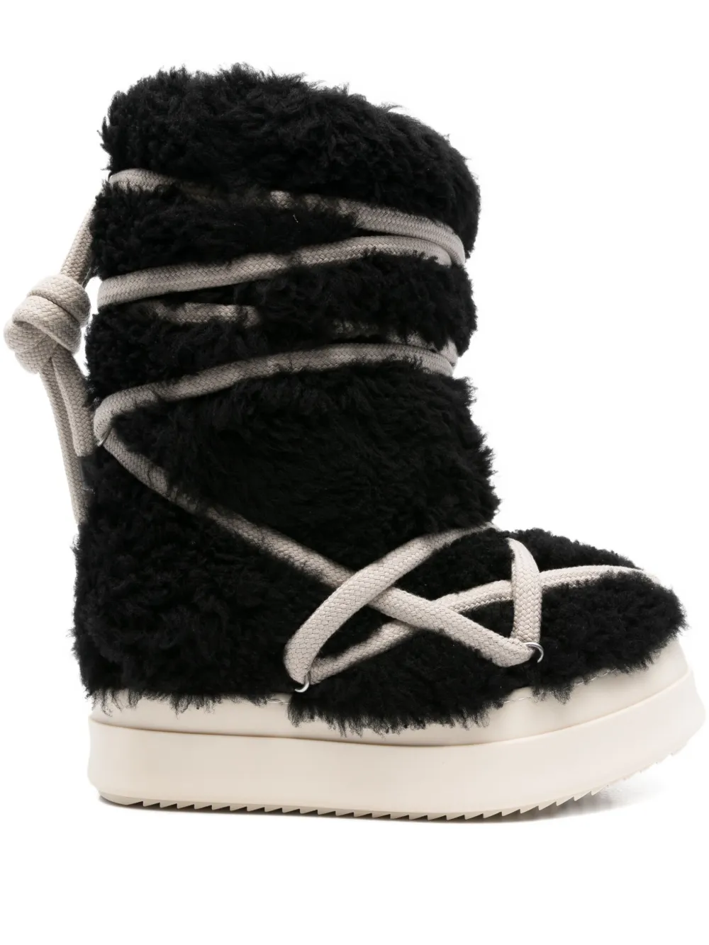

Ботинки из овчины на шнуровке Rick Owens, черный