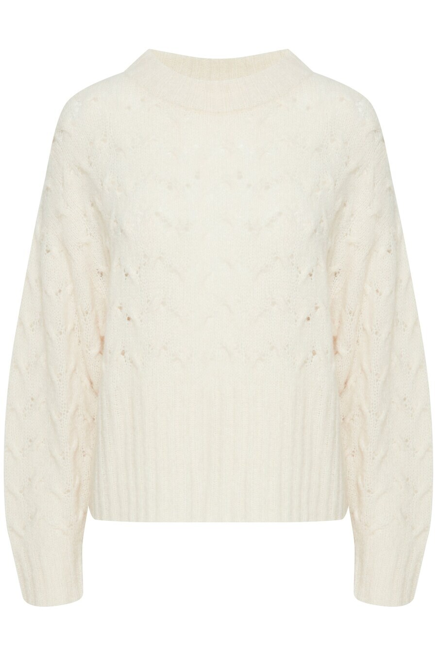 

Тонкий вязаный свитер PULZ Jeans Sweater ASTRID, белый