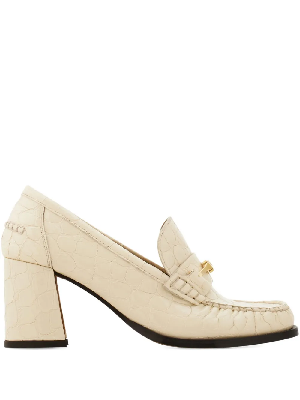 Лоферы на каблуке Ferragamo, белый