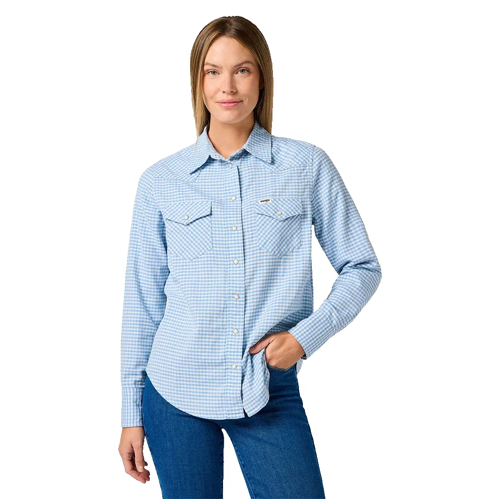 

Рубашка с длинным рукавом Wrangler Western, синий