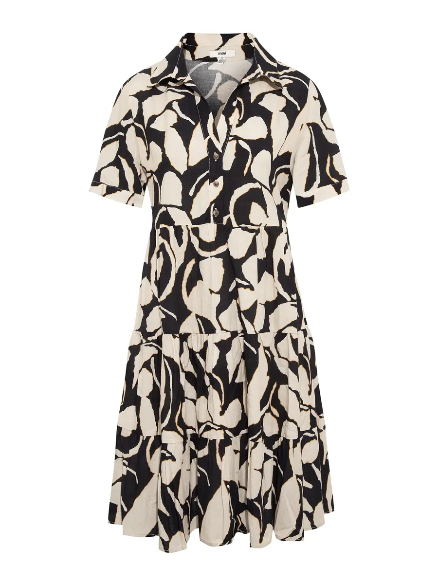 

Мини-платье Mavi "WOVEN MINI DRESS", короткое платье, цвет Gold Bead Leaf Print