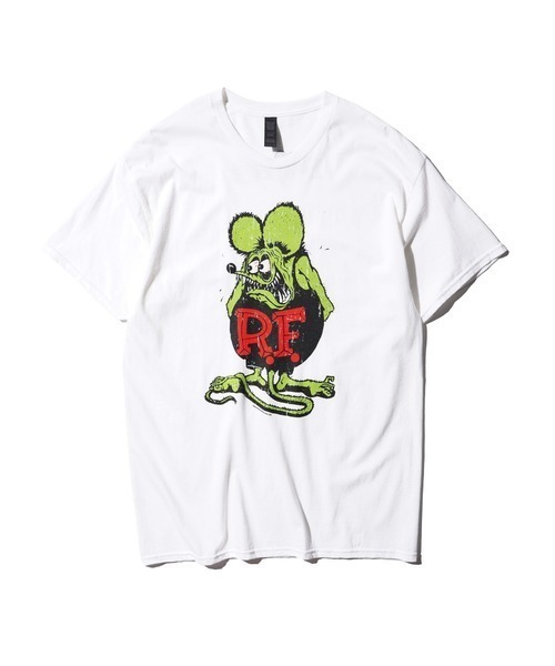 

Футболка с принтом 'RAT FINK', винтажная, белая