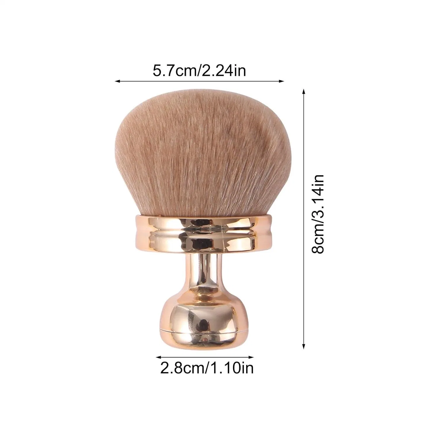 Широкая кисть-аппликатор для автозагара и макияжа Gitekain, Rose Gold — фото 2