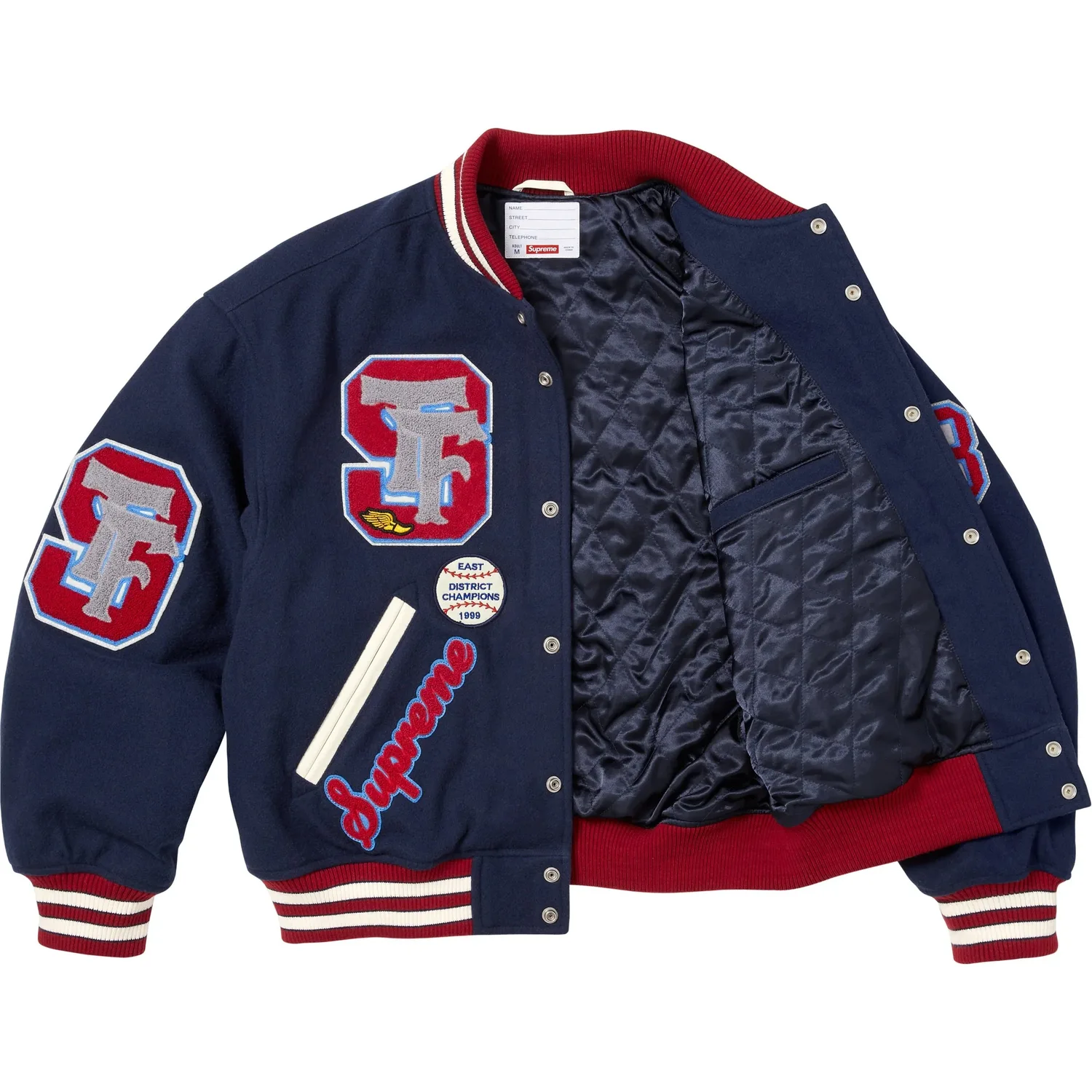 Куртка FW25 Drill Team Varsity Supreme, черный — фото 4