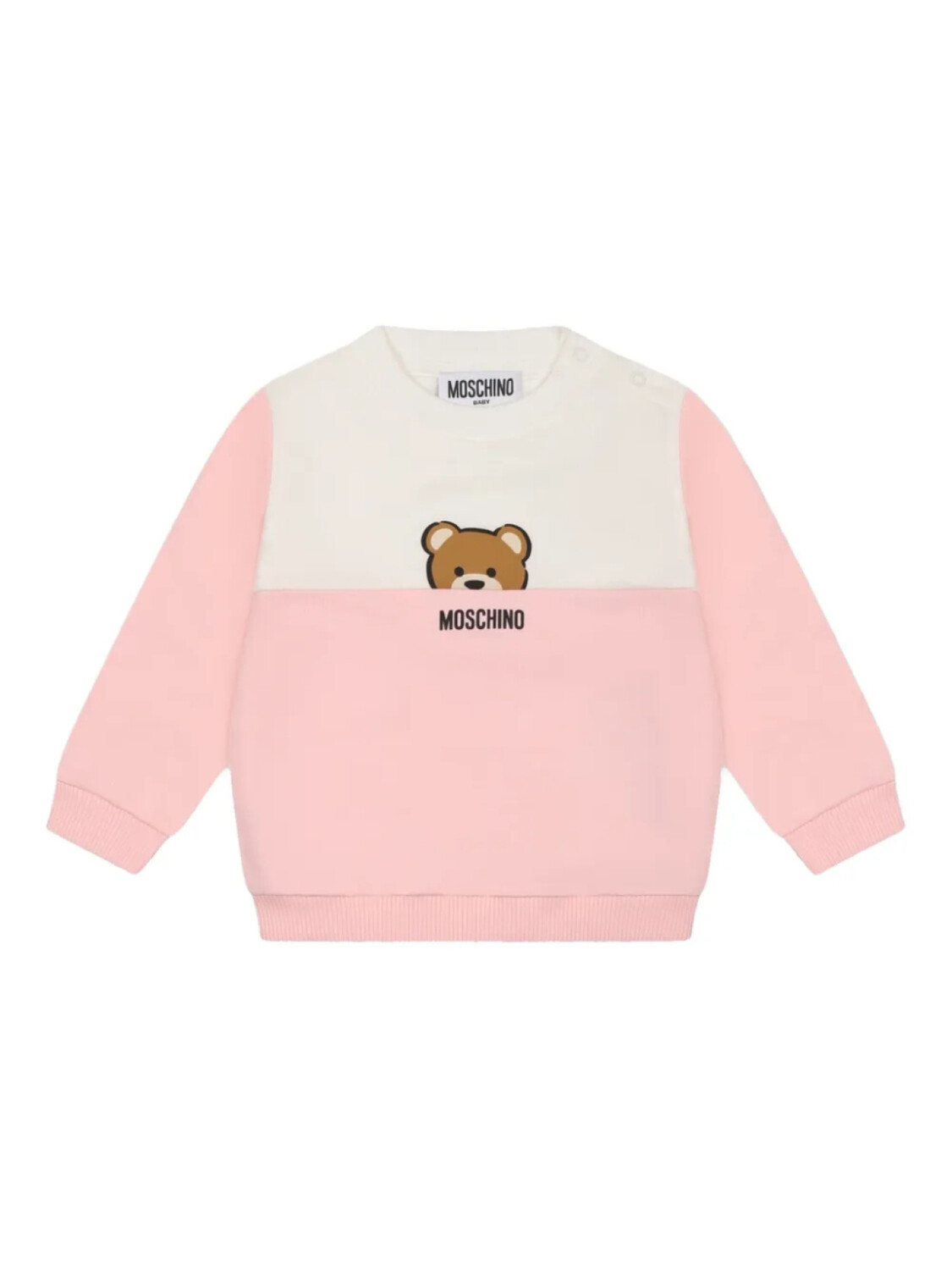 

Толстовка Moschino Kids с мотивом плюшевого мишки, розовый