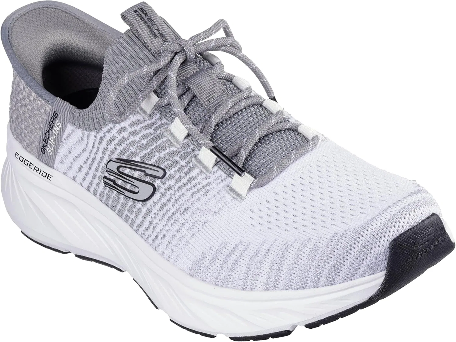 Мужские кроссовки Skechers Edgeride Raygo Hands Free без шнурков, White Grey — фото 4