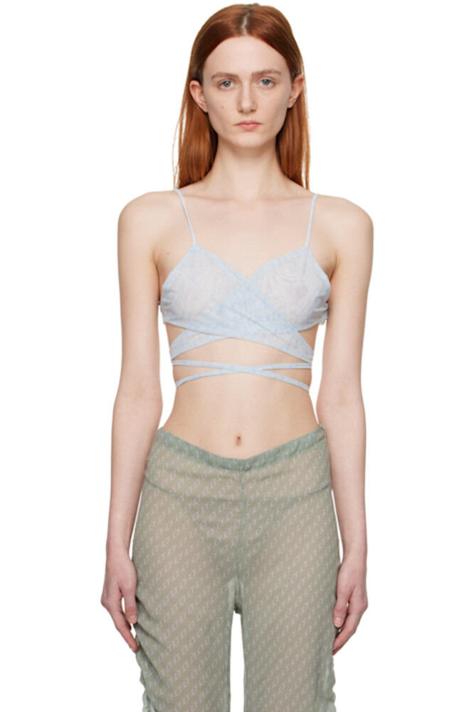 

Эксклюзивный синий бюстгальтер SSENSE Jade Cropper