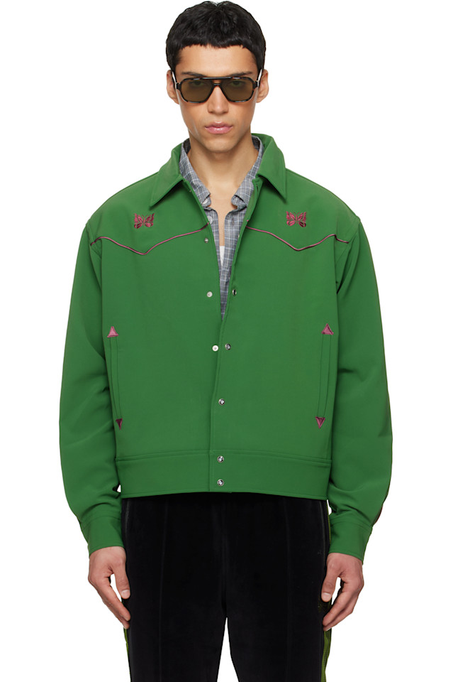 

Ковбойская куртка с кантом Needles, зеленый