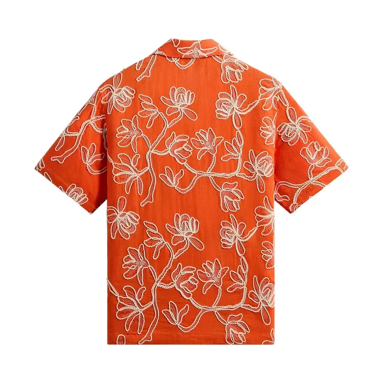 Рубашка Kith Corded Floral Thompson Camp Collar Shirt, красный — фото 2
