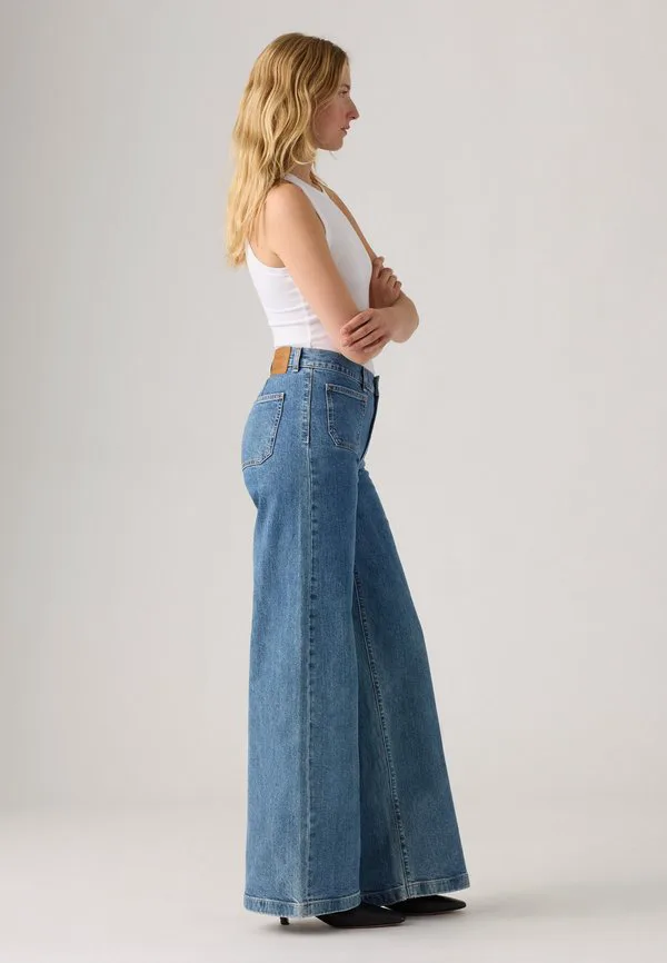728, приталенный, с высокой посадкой, широкие штанины Levi'S, Mosey Mid Stone — фото 4
