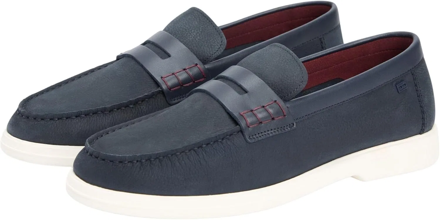 Мужские низкие лоферы Tommy Hilfiger Hilfiger Mix Nubuck Fm0fm05785, Blue Desert Sky — фото 3