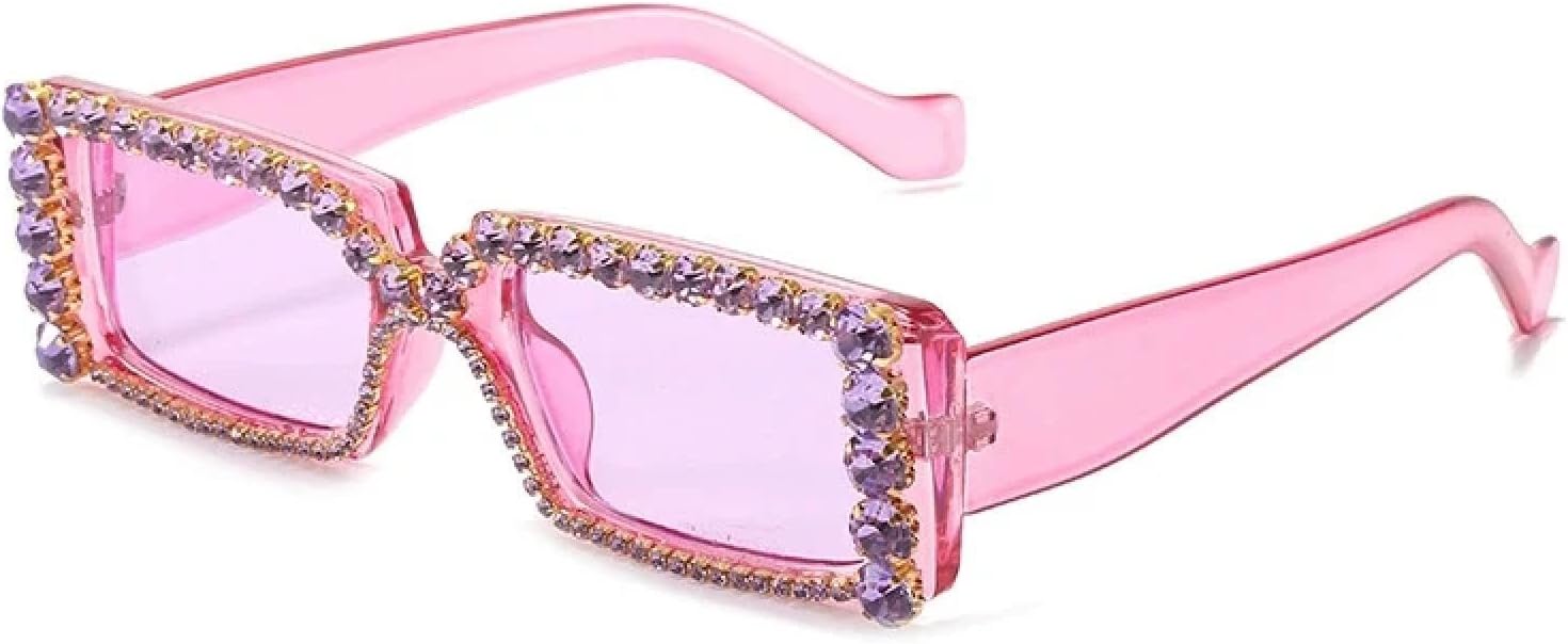 

Модные солнцезащитные очки класса люкс со стразами для женщин и мужчин, для активного отдыха, уличной фотографии, с защитой от УФ-излучения UV400 TKKTLLT, Purple Purple